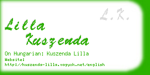 lilla kuszenda business card